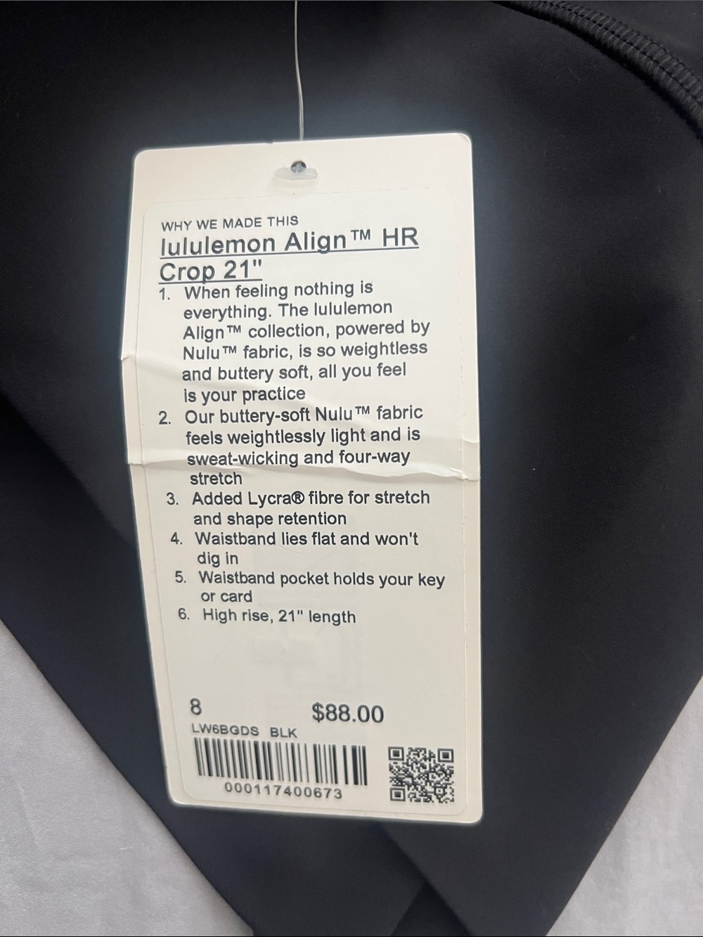lululemon Align Black High-Rise 21” Leggings - Picture 8 of 8